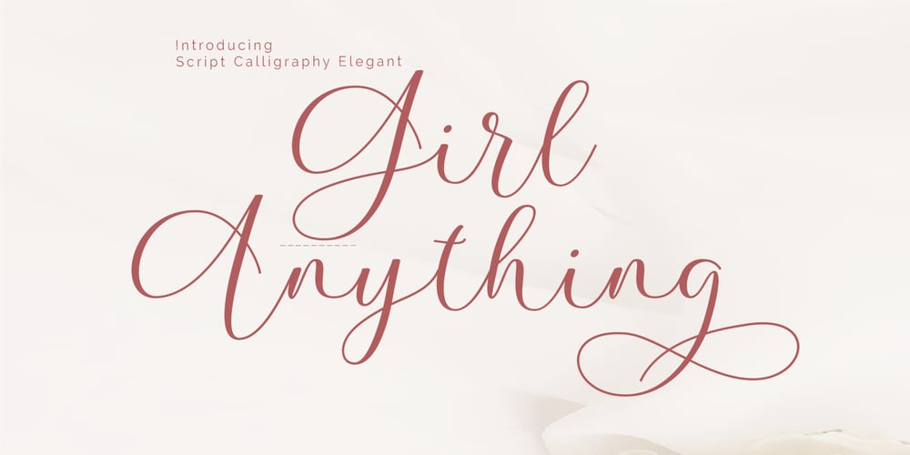 Girl Anything font