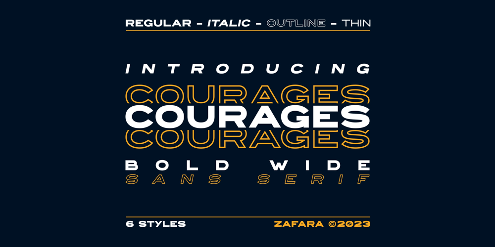 Courages font