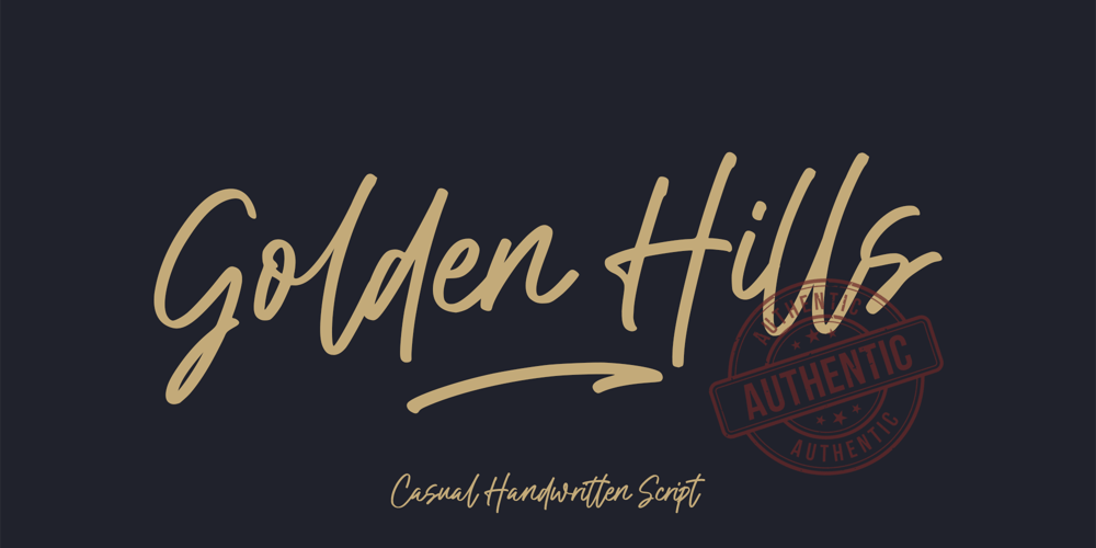Golden Hills font