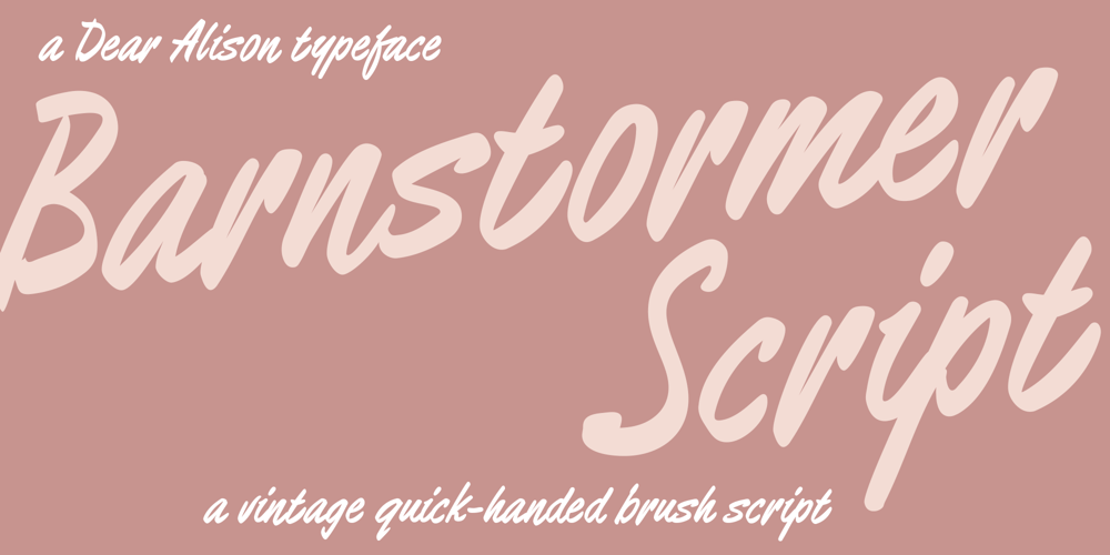 Barnstormer Script font
