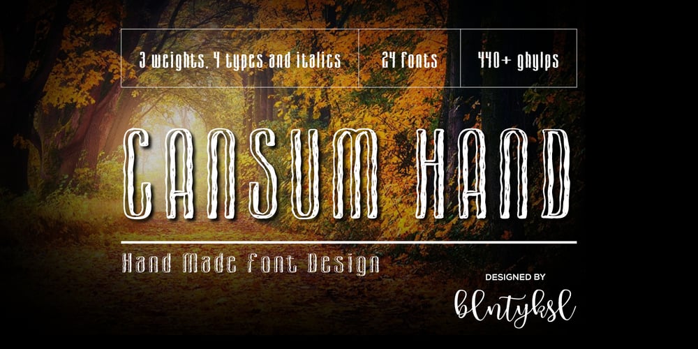 Cansum Hand font