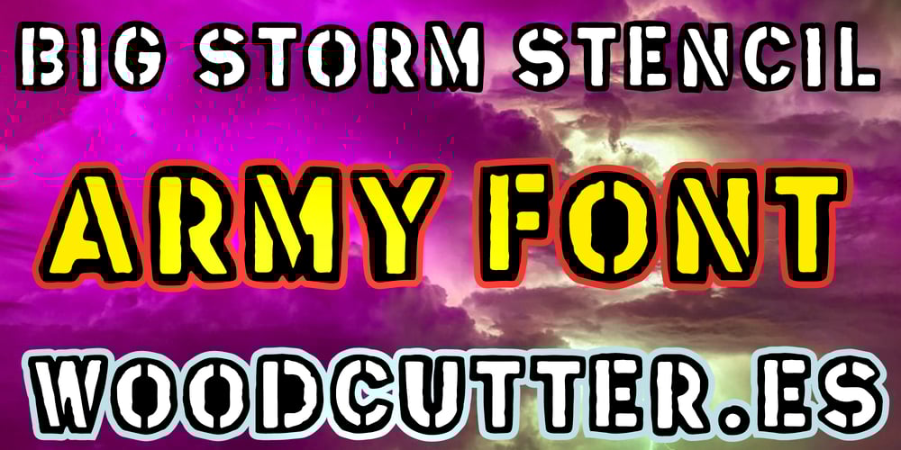 Big Storm Stencil font