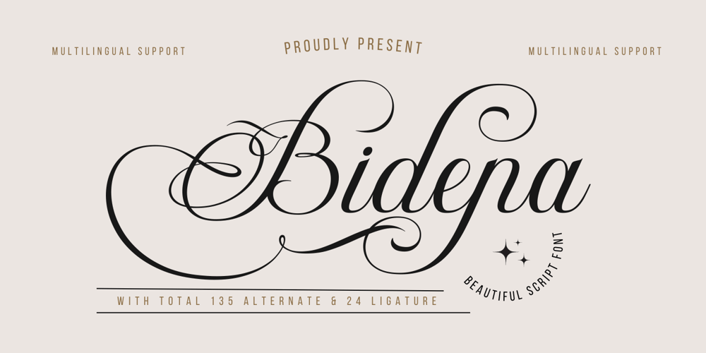 Bidena font