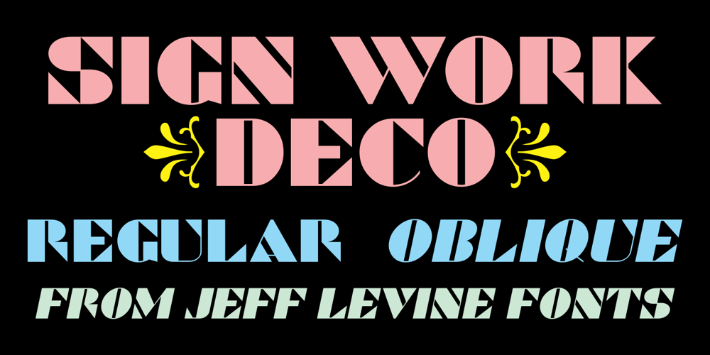 Sign Work Deco JNL font