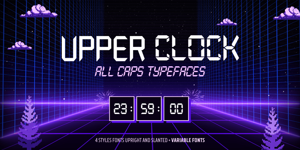 Upper Clock font