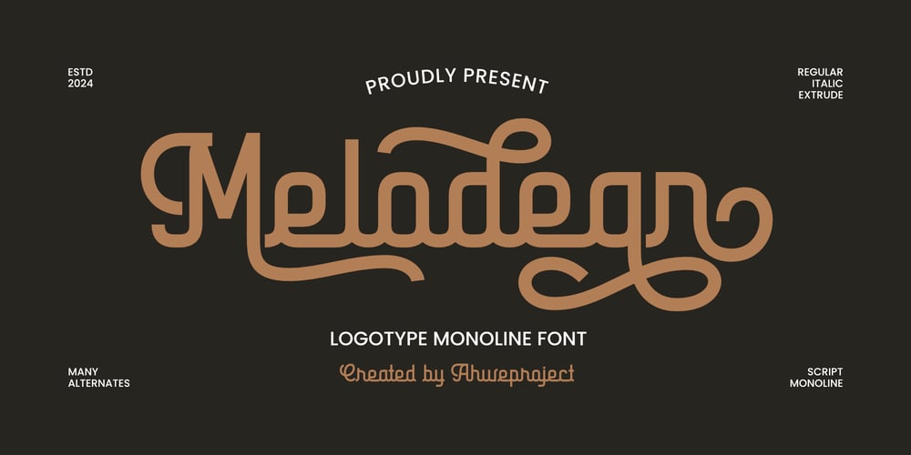 Melodean font