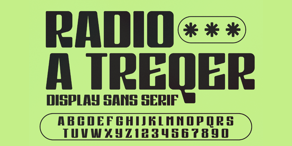 Radio a Treqer font