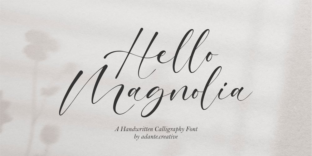 Hello Magnolia font