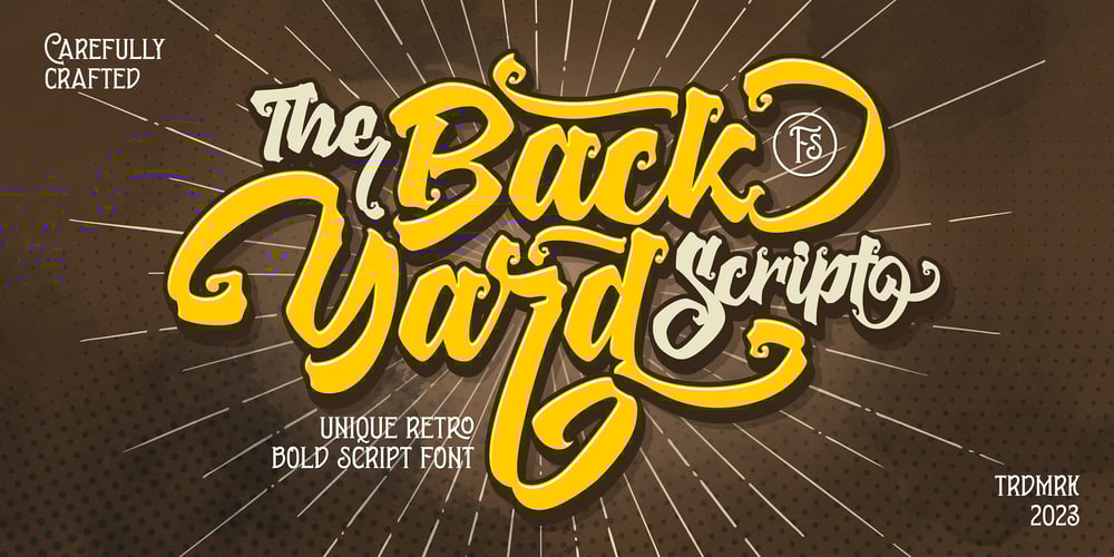 The Backyard Script font