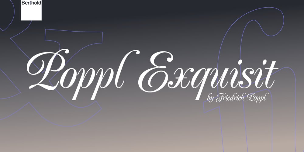 Poppl Exquisit font