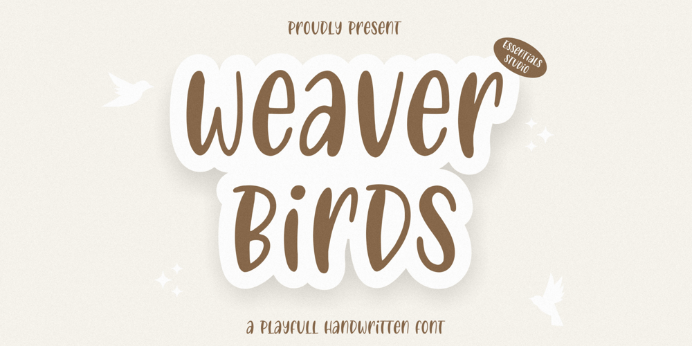 Weaver Birds font