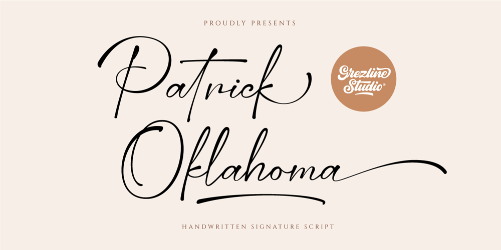 Patrick Oklahoma font