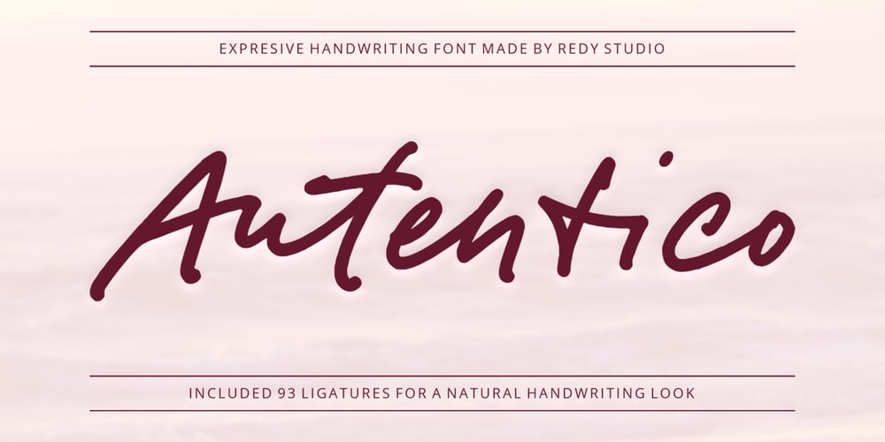 Autentico realistic handwriting font