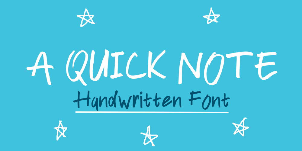 A Quick Note font
