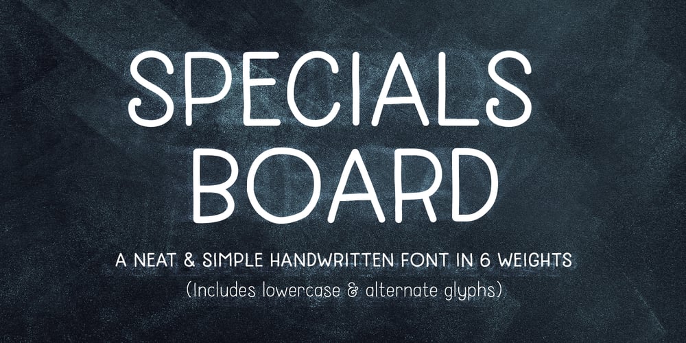 Specials Board font