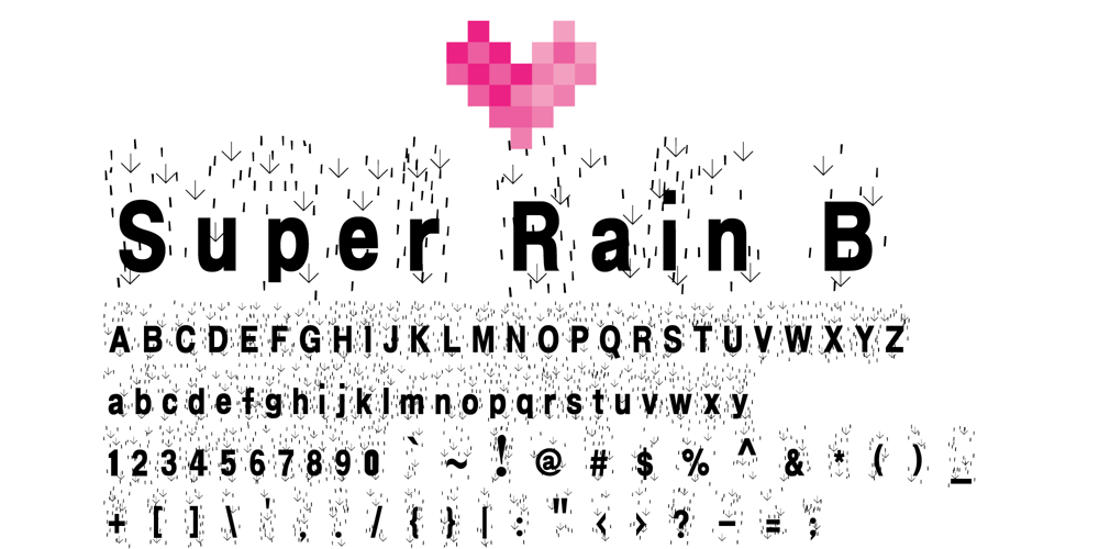 Super Rain F font