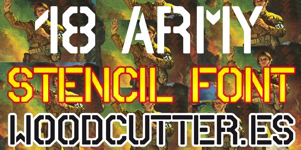 18 Army font