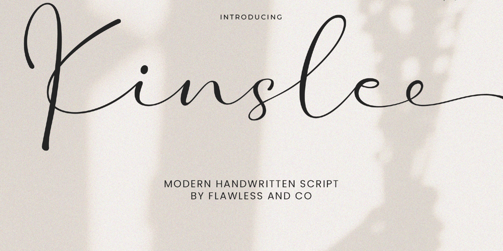 Kinslee font