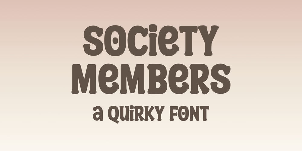 Society Members font