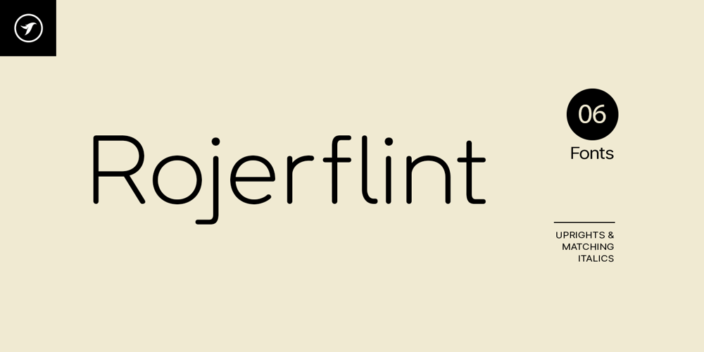 Rojerflint font