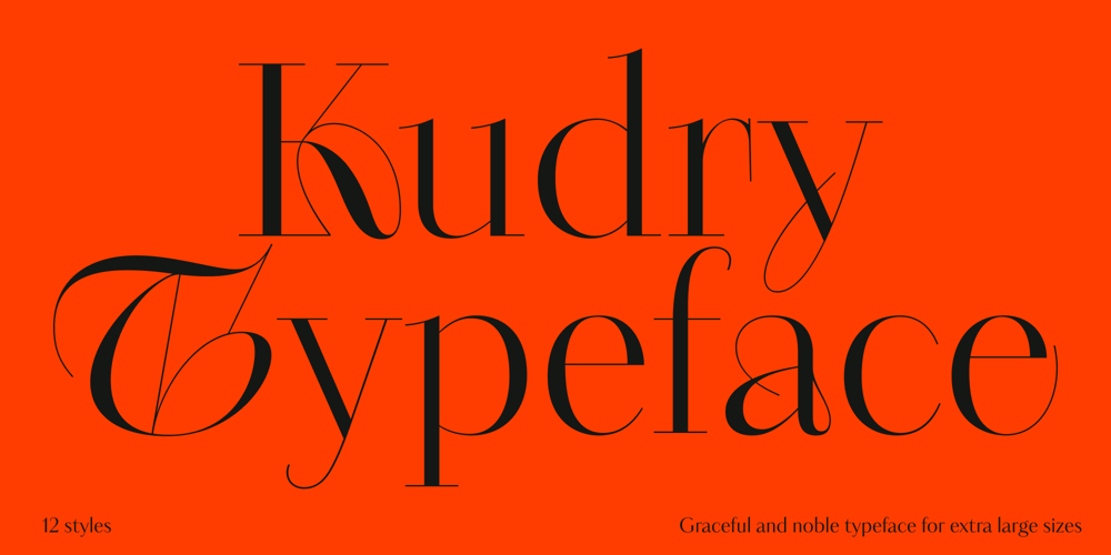 Kudry font