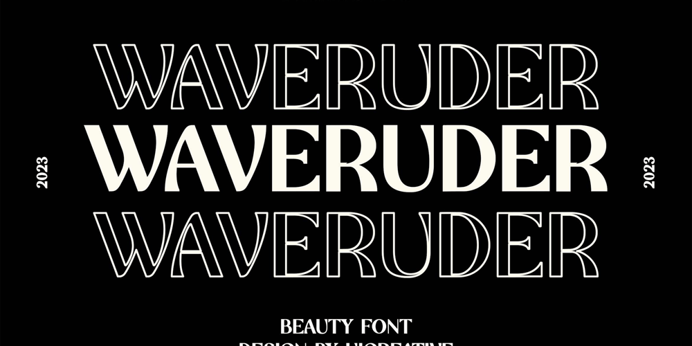 Waveruder font