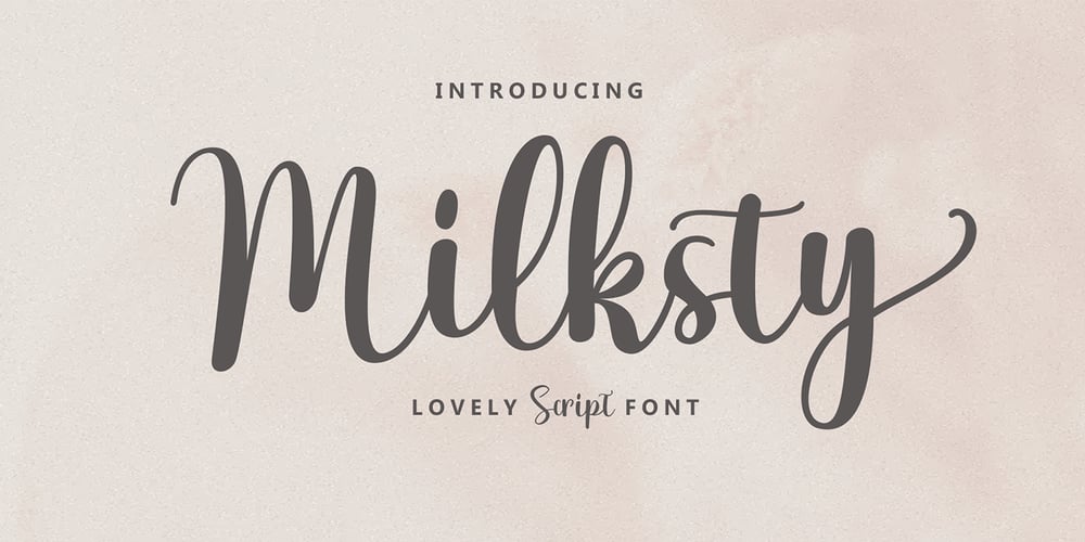 Milksty font