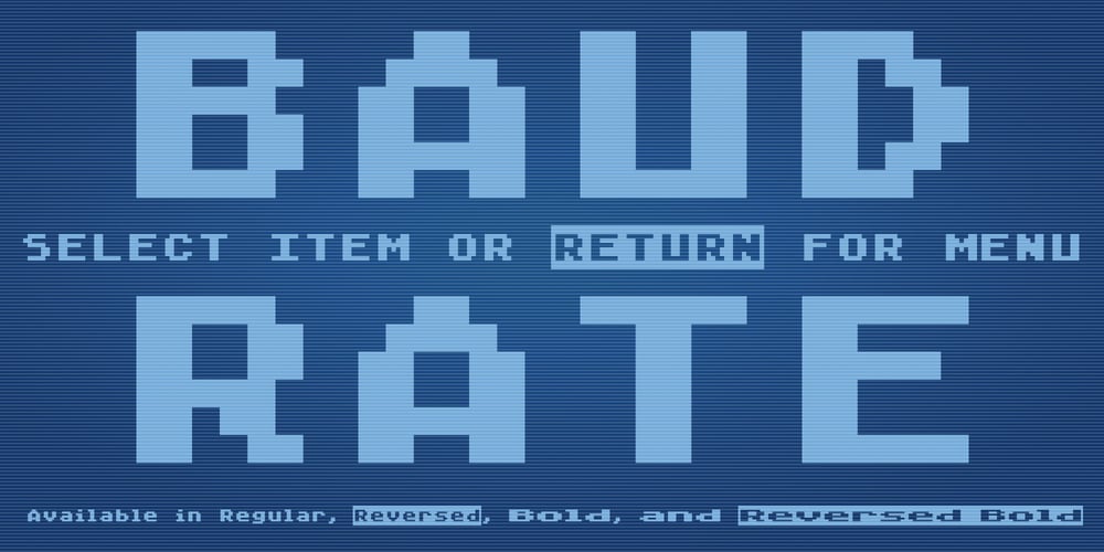 Baud Rate font