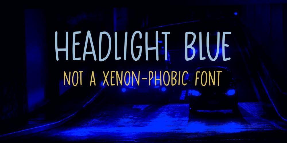 Headlight Blue font