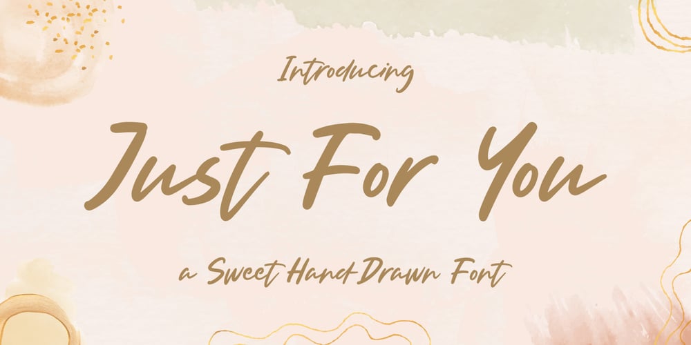 Just For You font