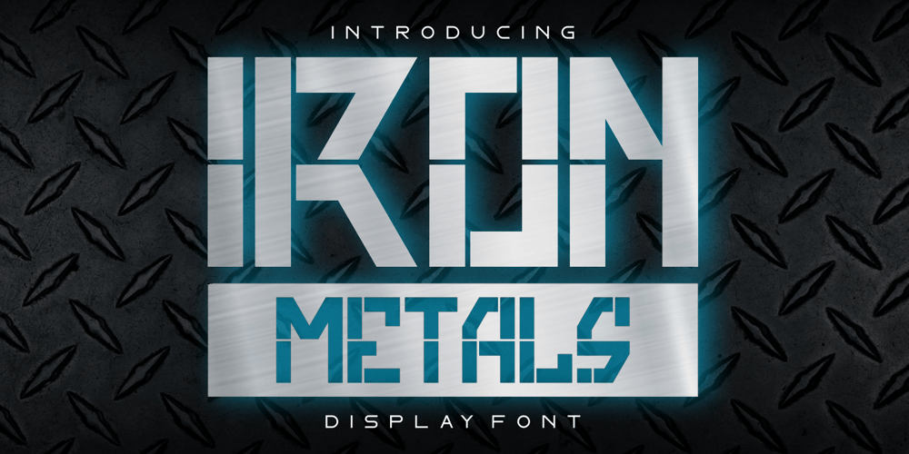 Iron Metals font