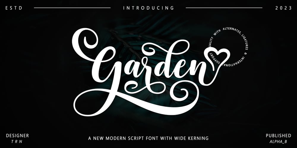 Garden Script font