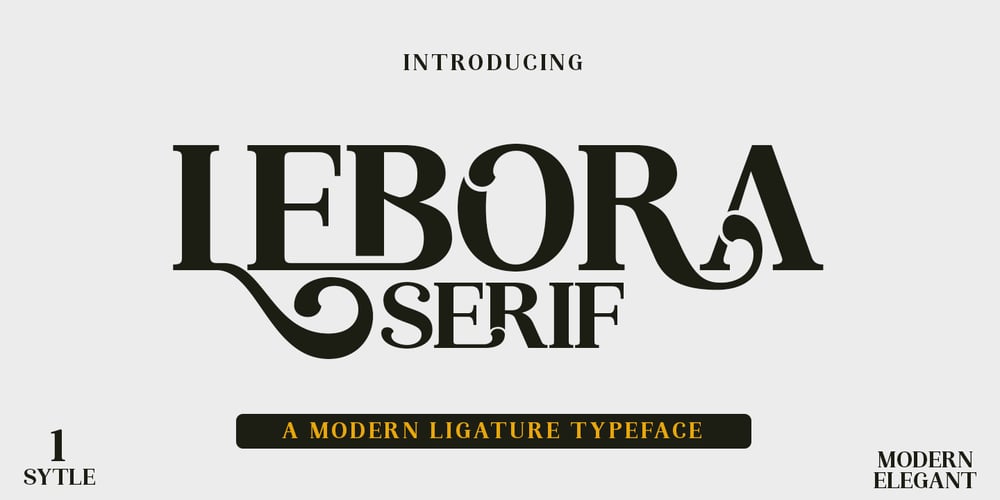 Lebora font