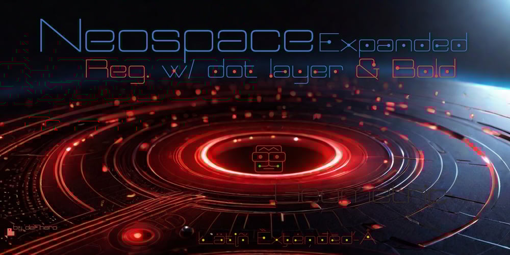 Neospace Expanded font