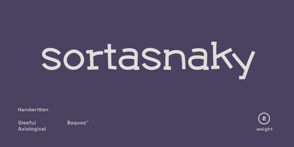 Sortasnaky font