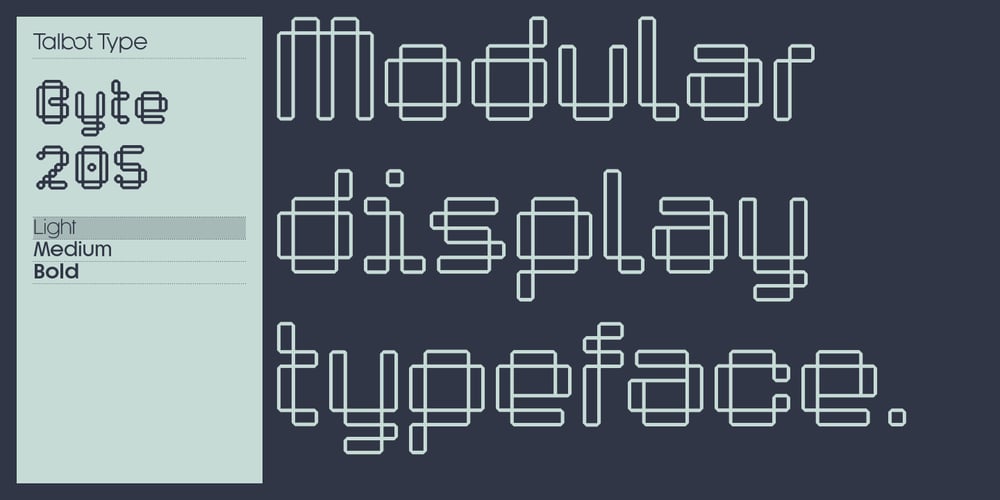 Byte 205 font