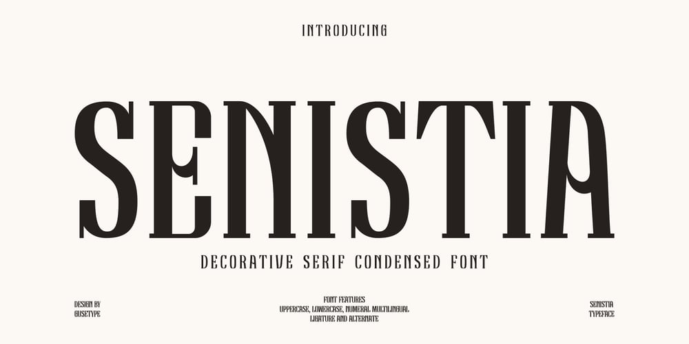 Senistia font