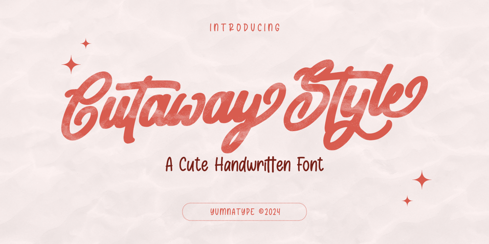 Cutaway Style font