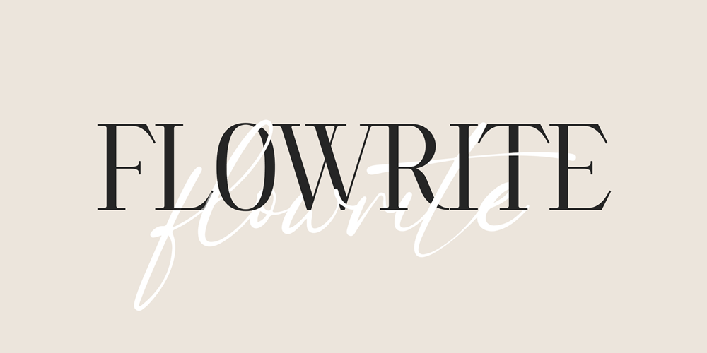 Flowrite font