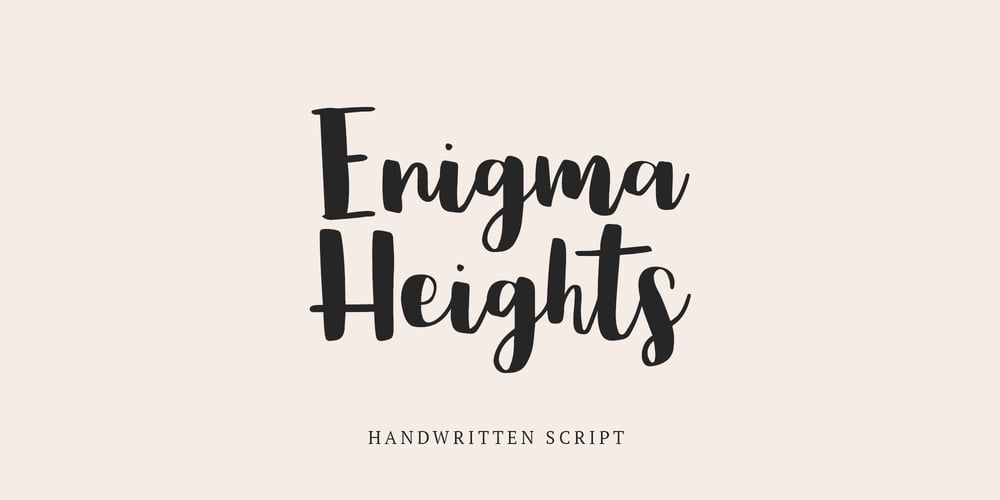 Enigma Heights font