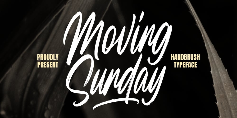 Moving Sunday font