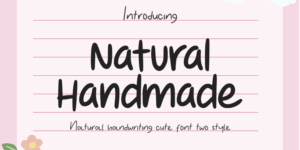 Natural Handmade font