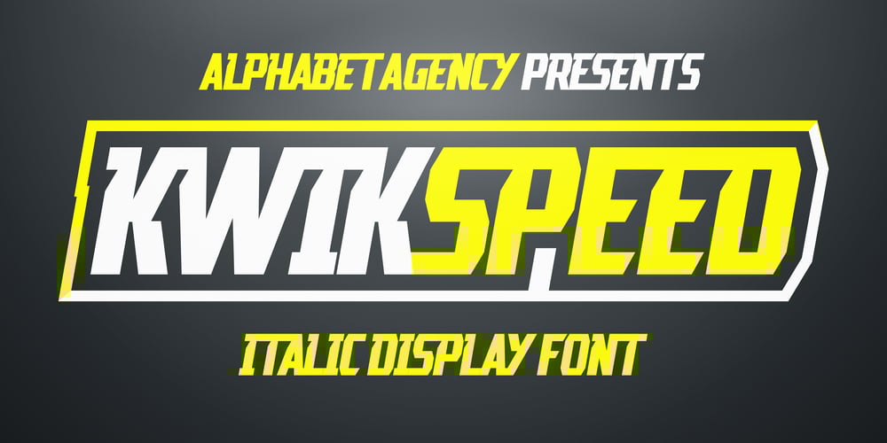 Kwikspeed font