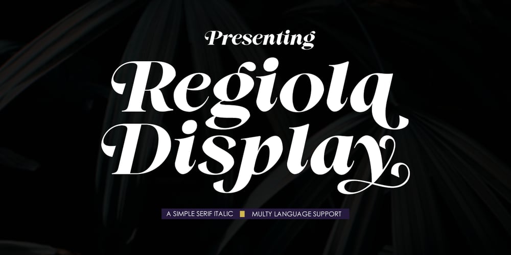 Regiola Display font