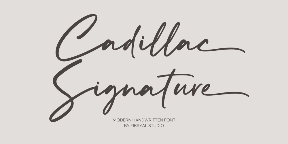 Cadillac Signature font