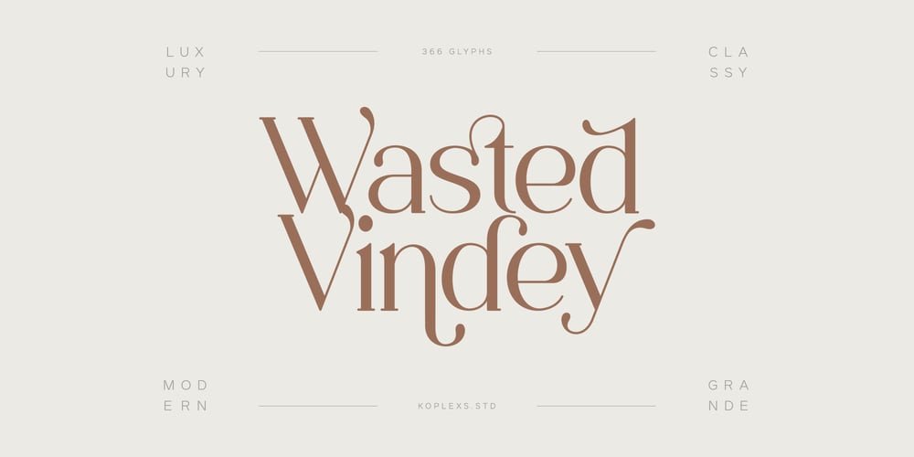 Wasted Vindey font