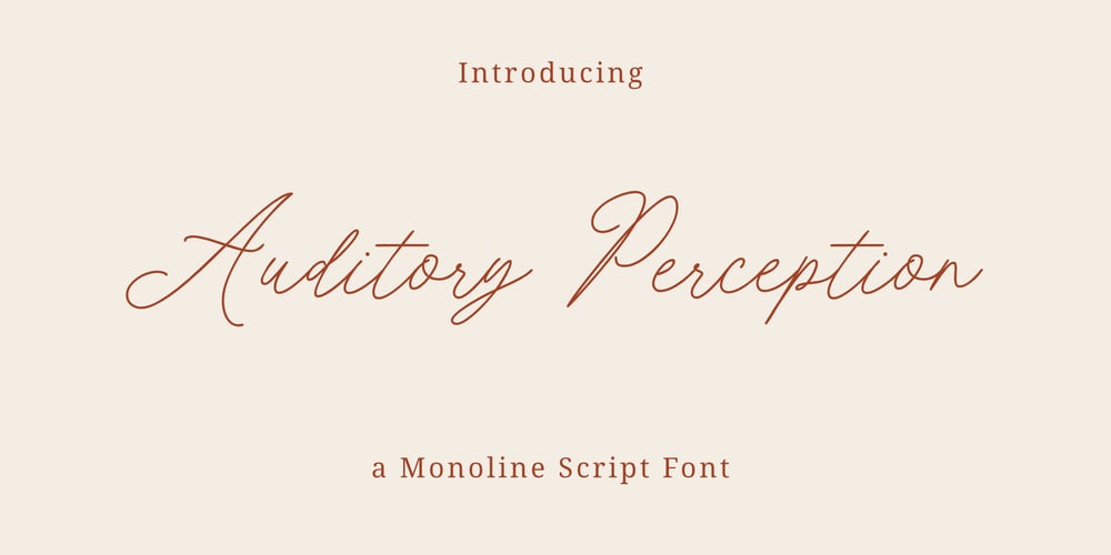 Auditory Perception font
