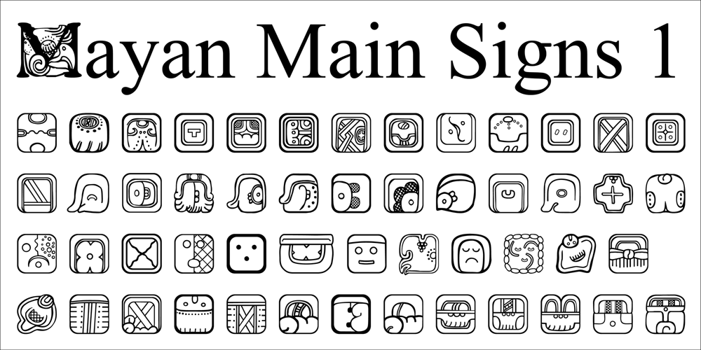 Mayan Main Sign 1 font
