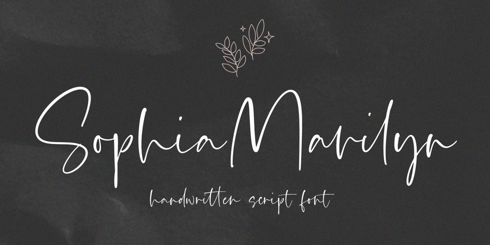 Sophia Marilyn font