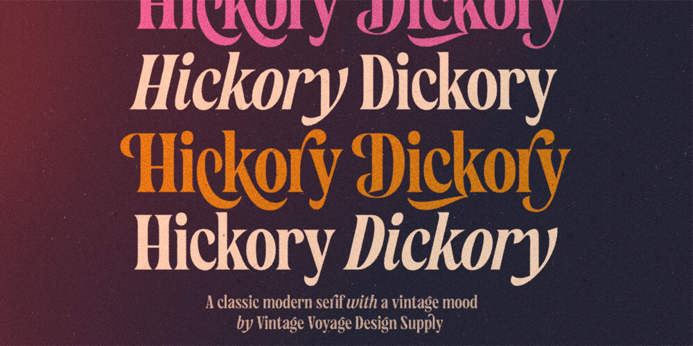 VVDS Hickory Dickory font